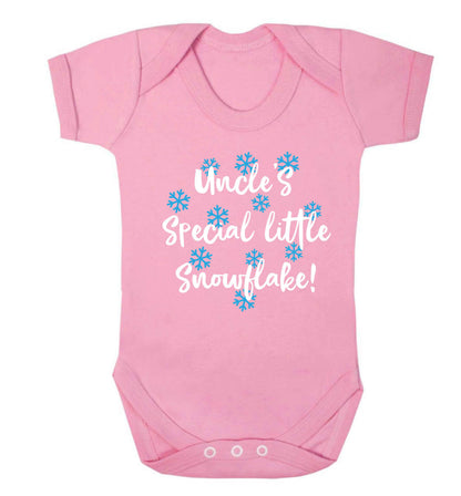 Uncle's special little snowflake Baby Vest pale pink 18-24 months