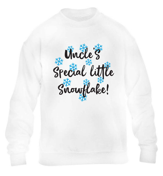 Uncle's special little snowflake children's white sweater 12-13 Years