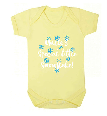 Uncle's special little snowflake Baby Vest pale yellow 18-24 months