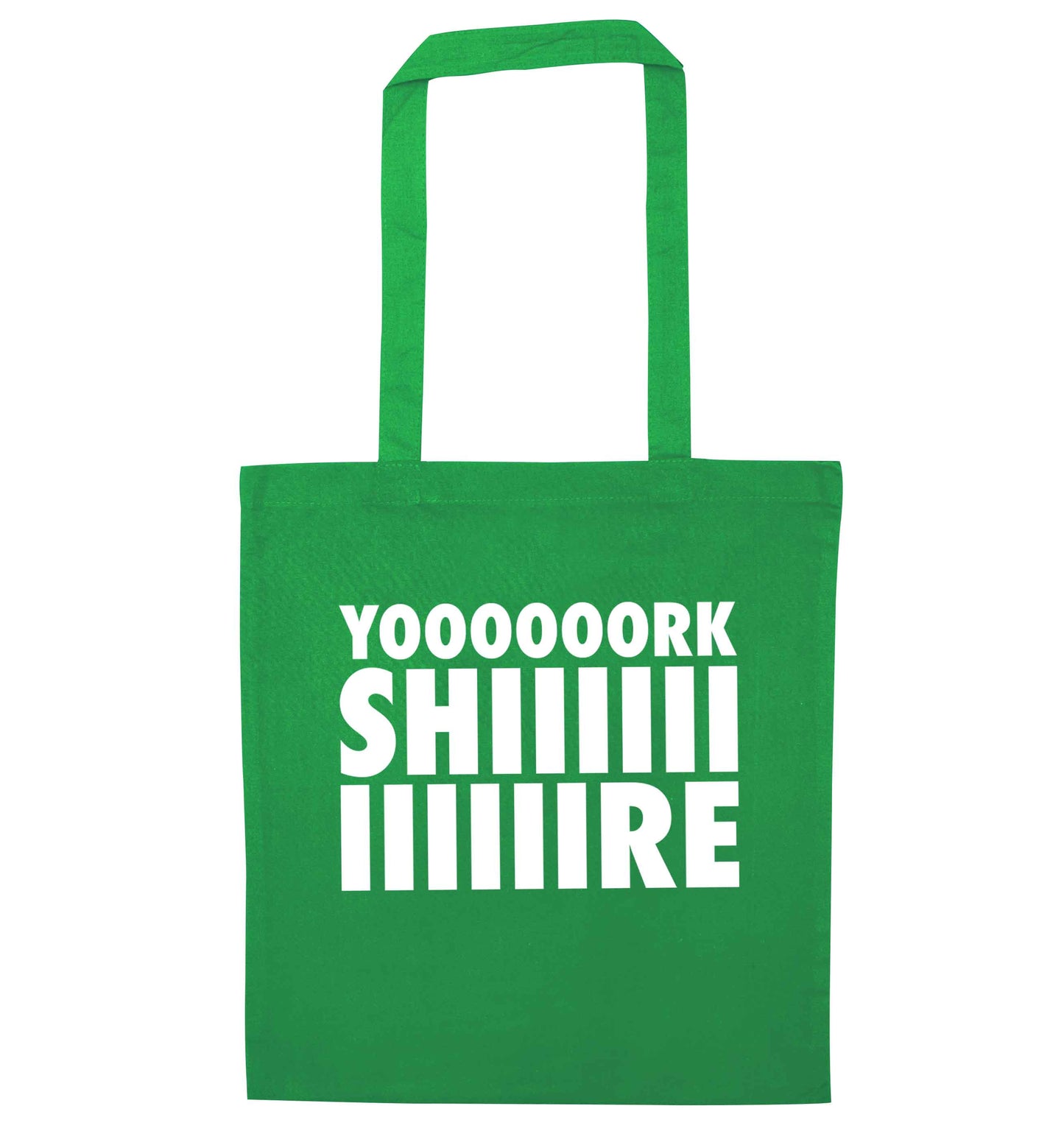 Yoooorkshiiiiire green tote bag