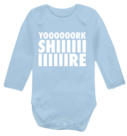 Yoooorkshiiiiire Baby Vest long sleeved pale blue 6-12 months