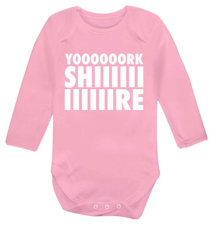 Yoooorkshiiiiire Baby Vest long sleeved pale pink 6-12 months