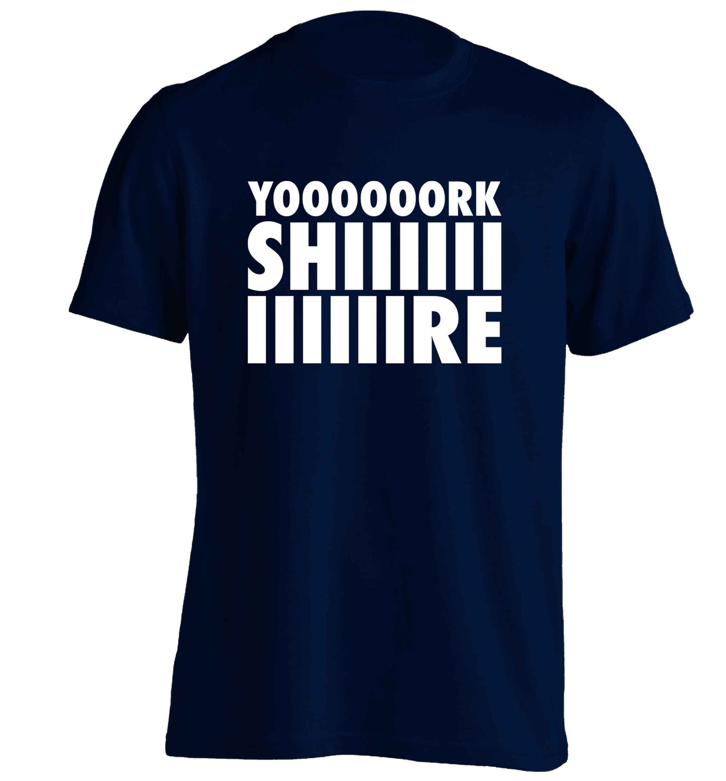 Yoooorkshiiiiire adults unisex navy Tshirt 2XL