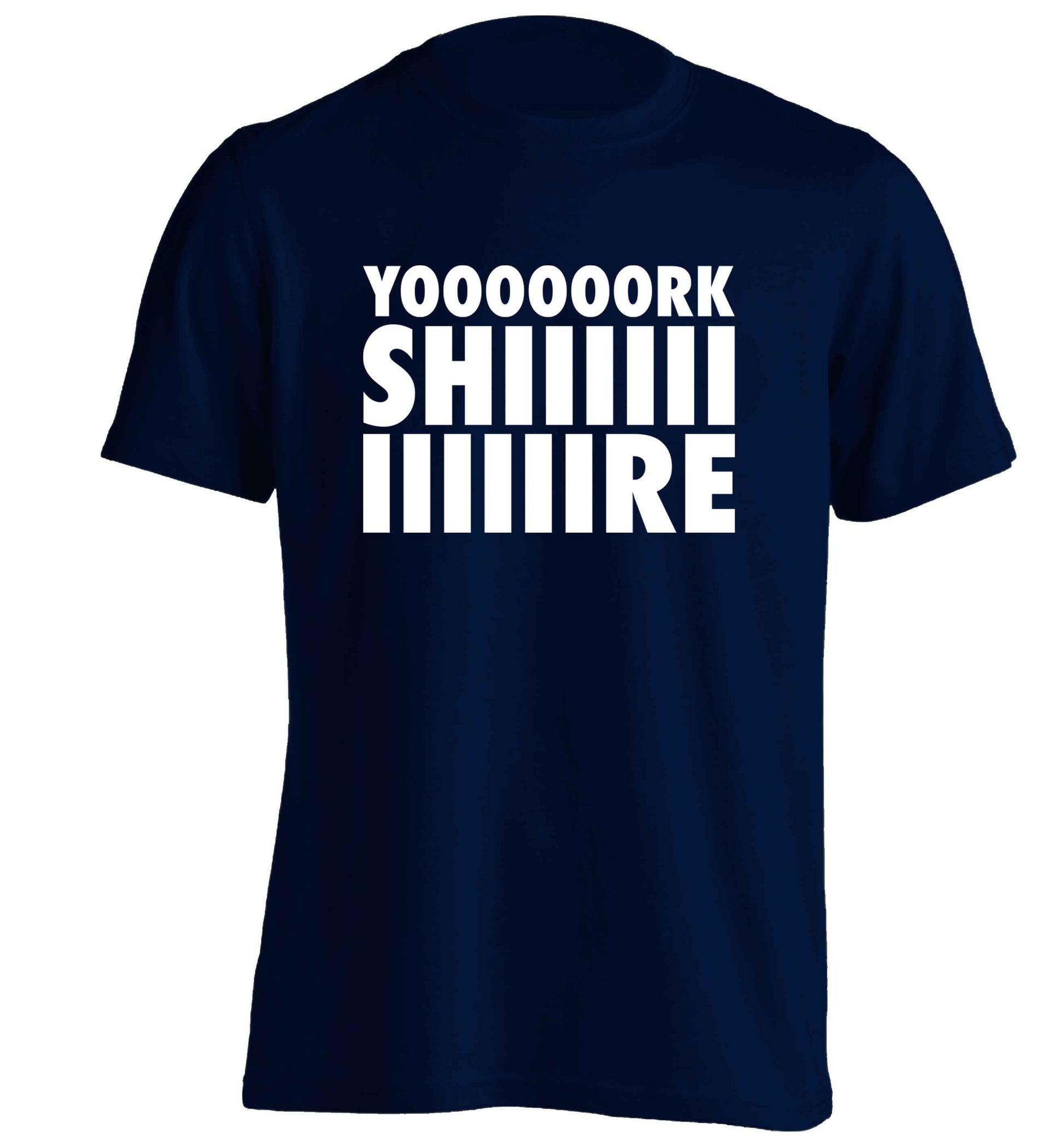 Yoooorkshiiiiire adults unisex navy Tshirt 2XL