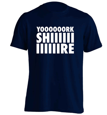 Yoooorkshiiiiire adults unisex navy Tshirt 2XL