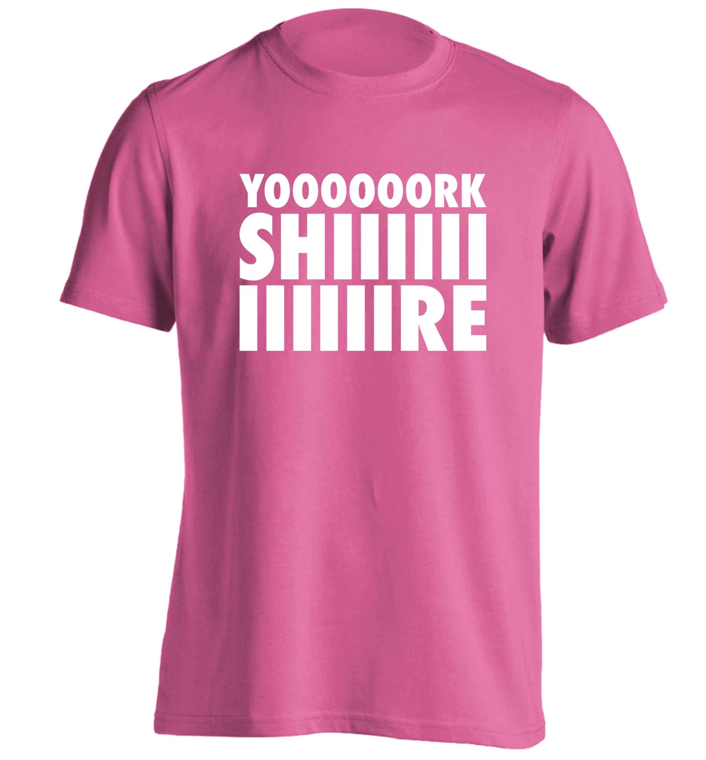 Yoooorkshiiiiire adults unisex pink Tshirt 2XL