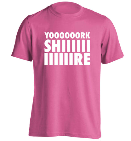 Yoooorkshiiiiire adults unisex pink Tshirt 2XL