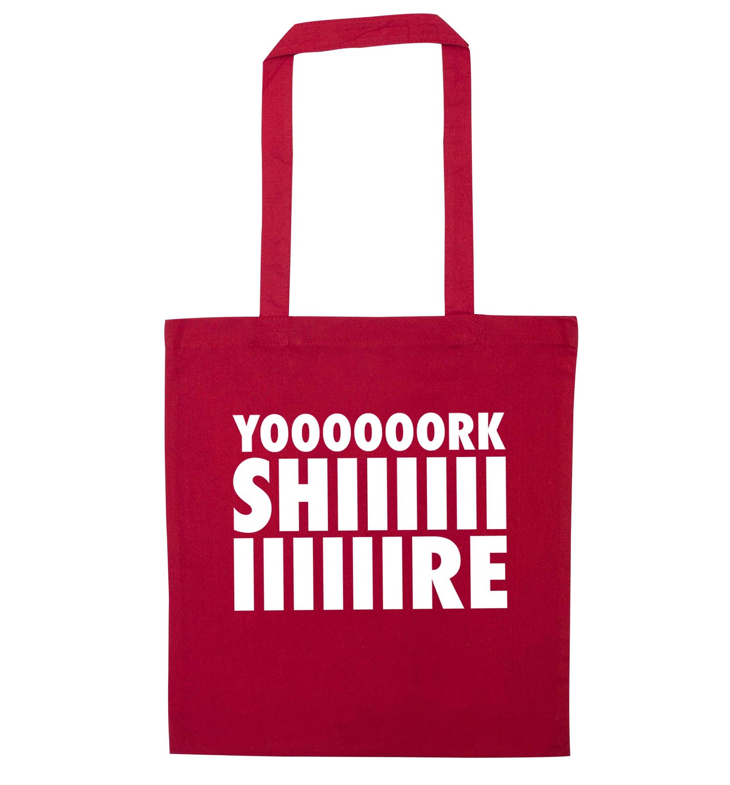 Yoooorkshiiiiire red tote bag