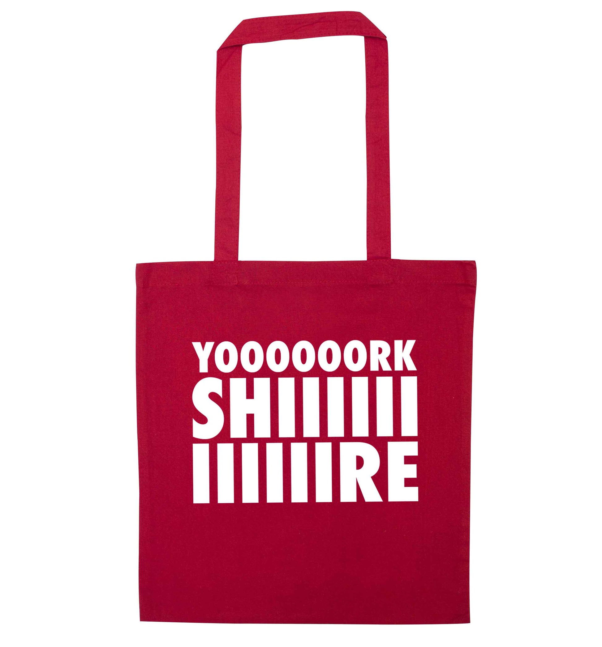 Yoooorkshiiiiire red tote bag