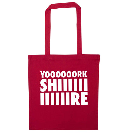 Yoooorkshiiiiire red tote bag