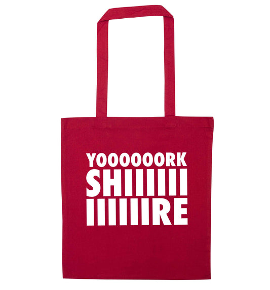 Yoooorkshiiiiire red tote bag