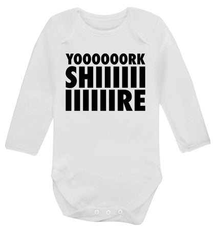 Yoooorkshiiiiire Baby Vest long sleeved white 6-12 months