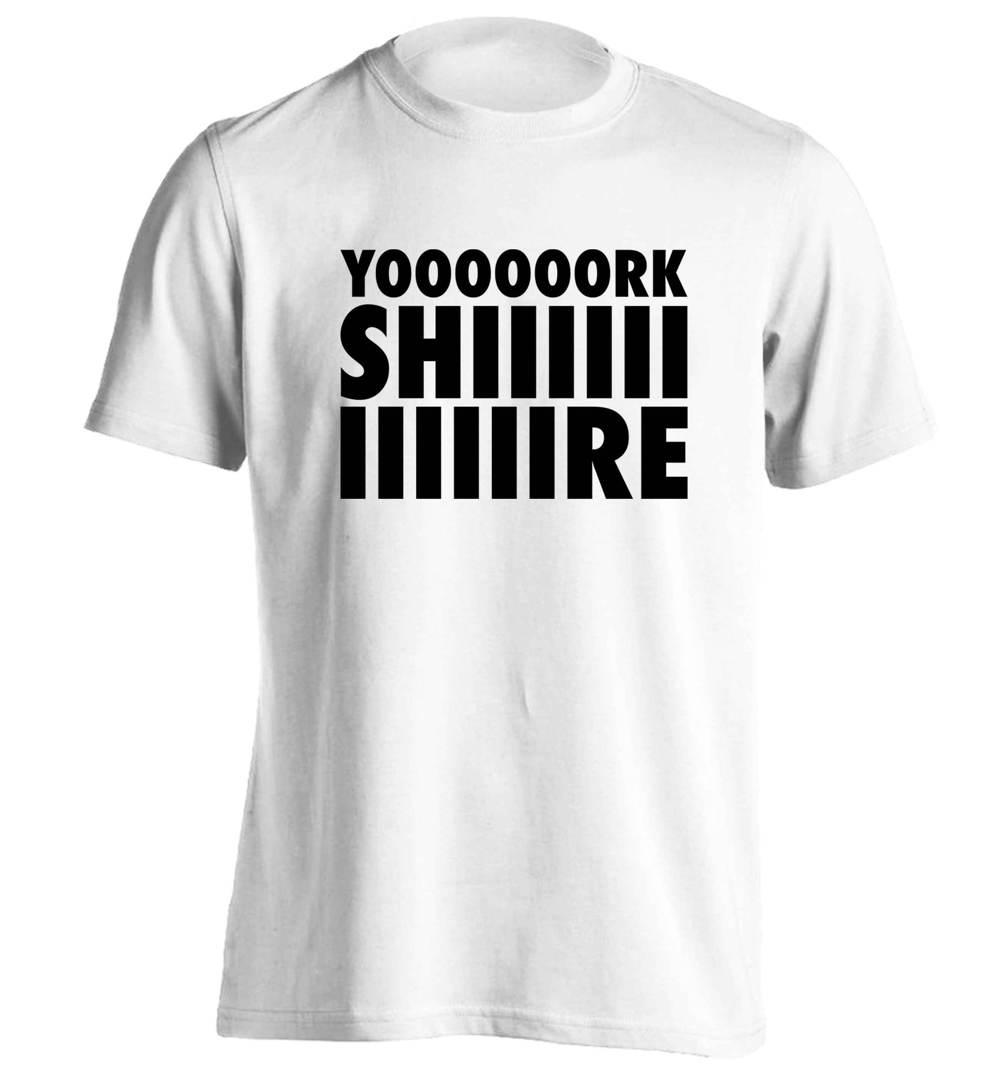 Yoooorkshiiiiire adults unisex white Tshirt 2XL