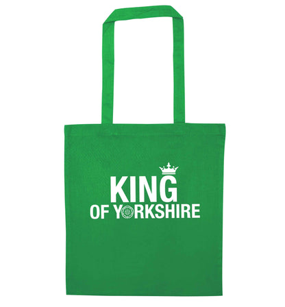 King of Yorkshire green tote bag