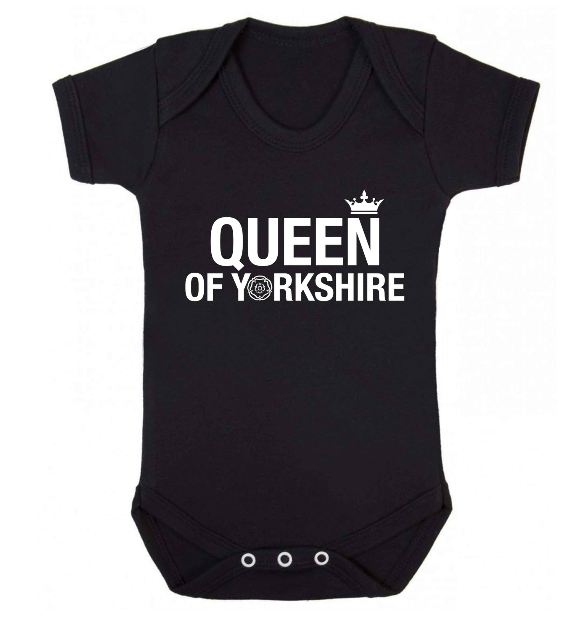 Queen of Yorkshire Baby Vest black 18-24 months