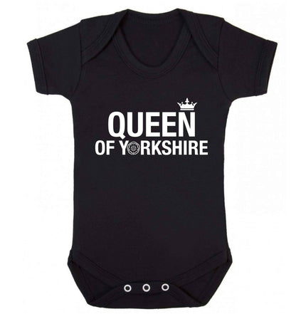 Queen of Yorkshire Baby Vest black 18-24 months