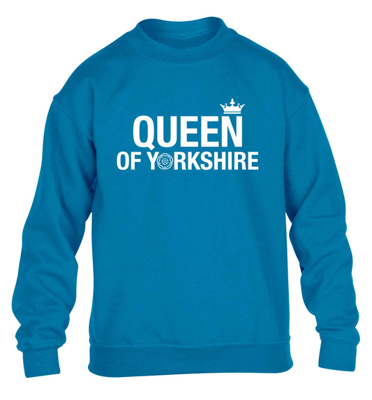Queen of Yorkshire children's blue sweater 12-13 Years