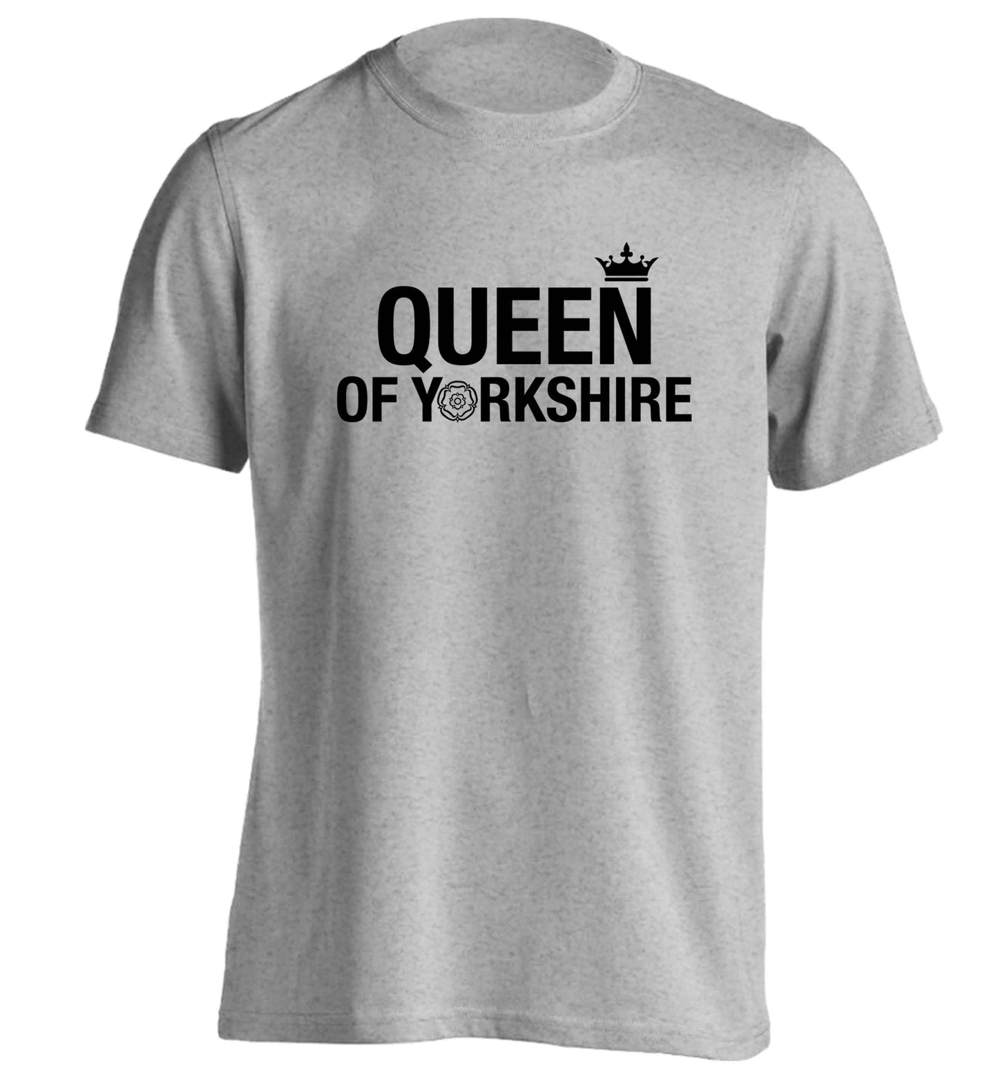 Queen of Yorkshire adults unisex grey Tshirt 2XL