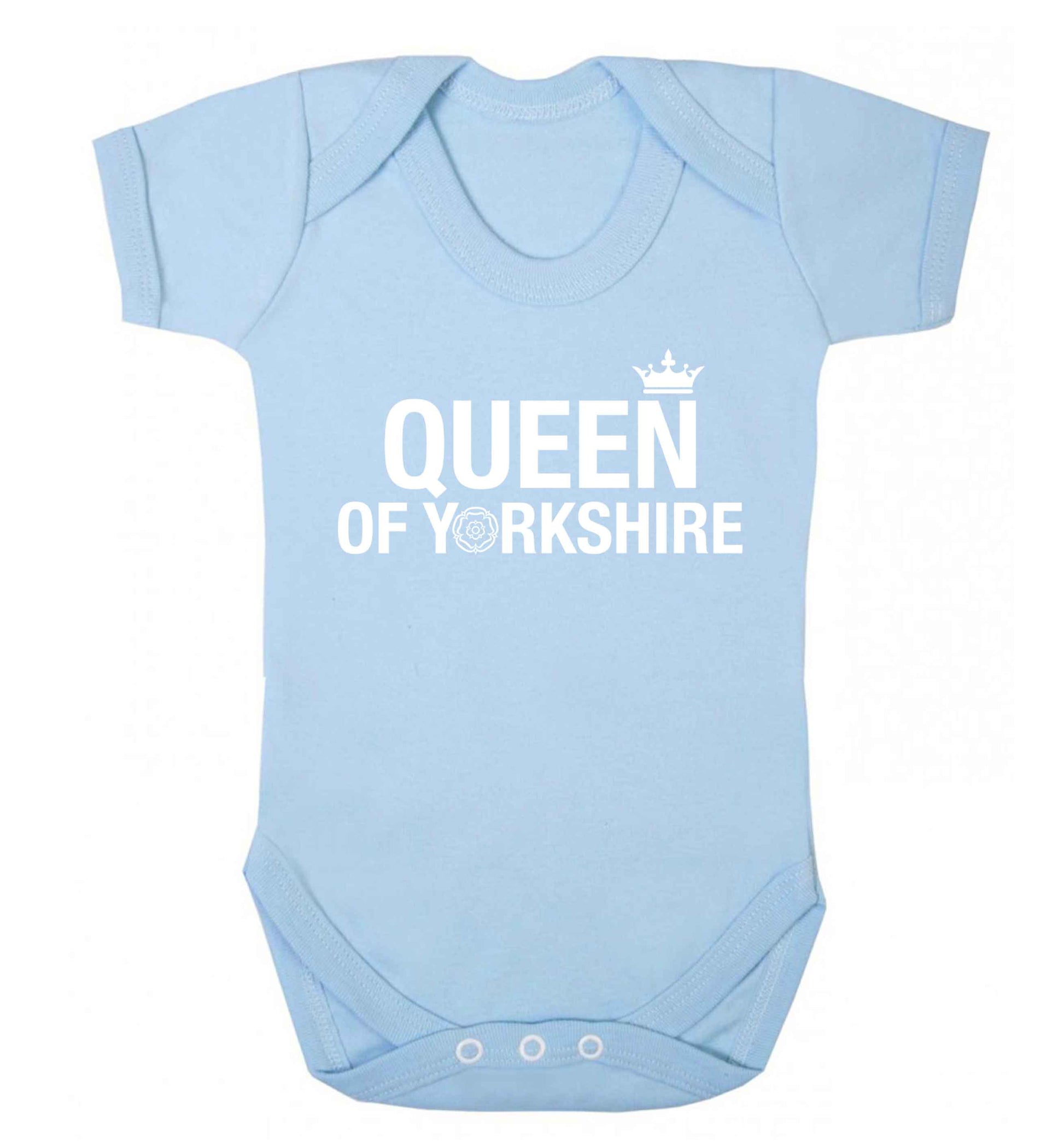 Queen of Yorkshire Baby Vest pale blue 18-24 months