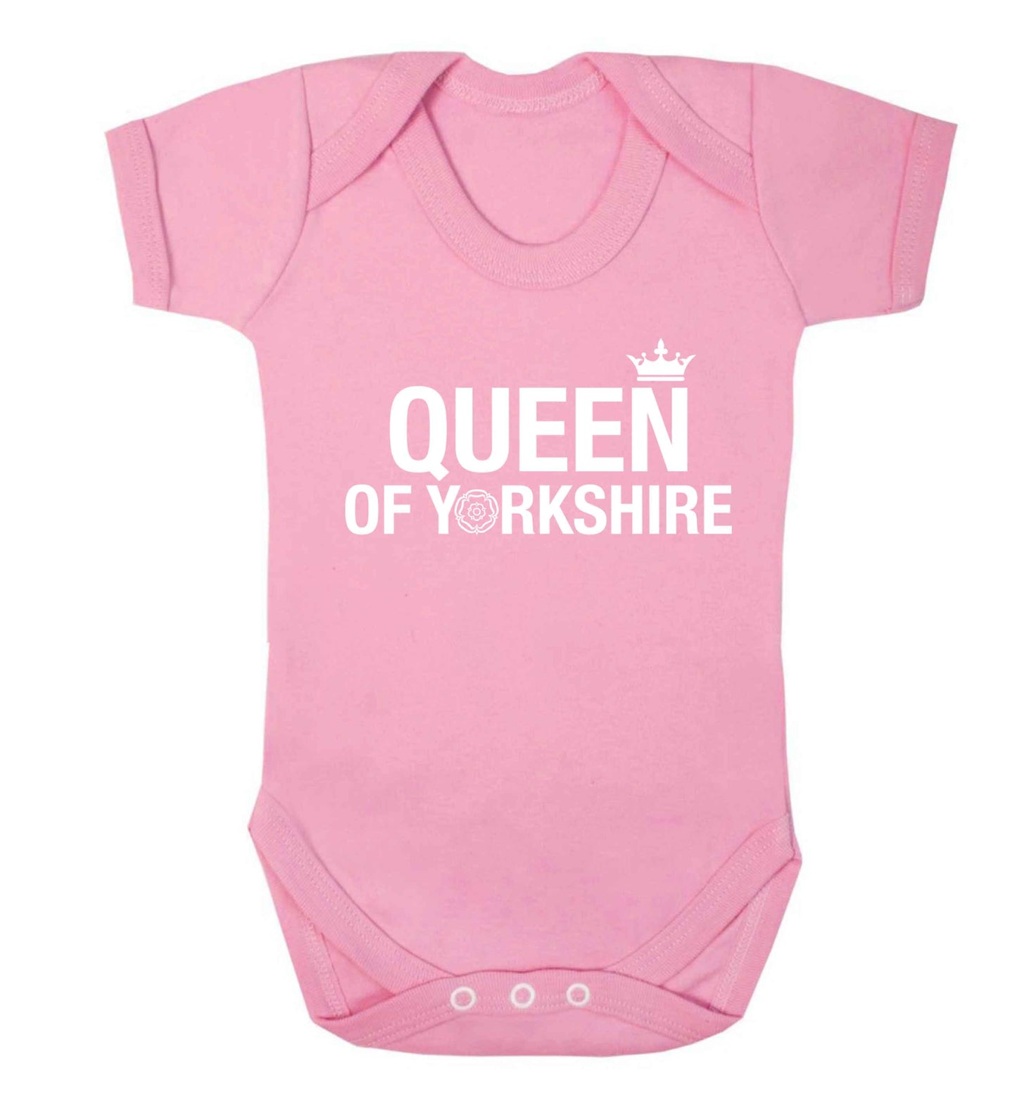 Queen of Yorkshire Baby Vest pale pink 18-24 months