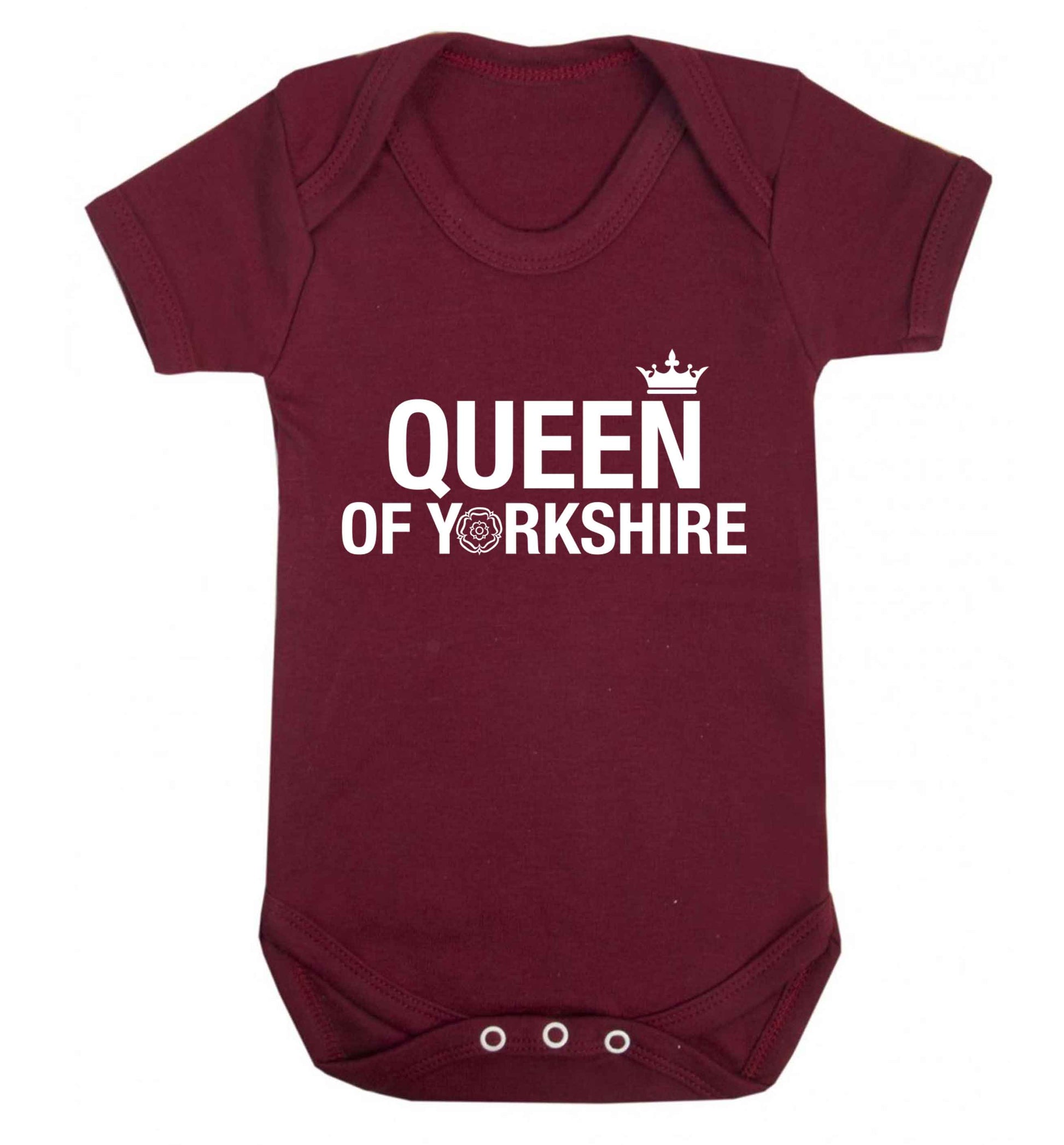 Queen of Yorkshire Baby Vest maroon 18-24 months