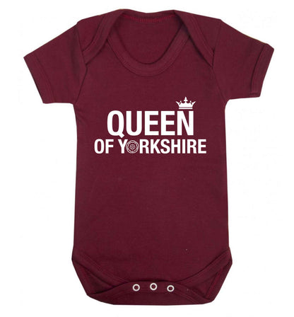 Queen of Yorkshire Baby Vest maroon 18-24 months