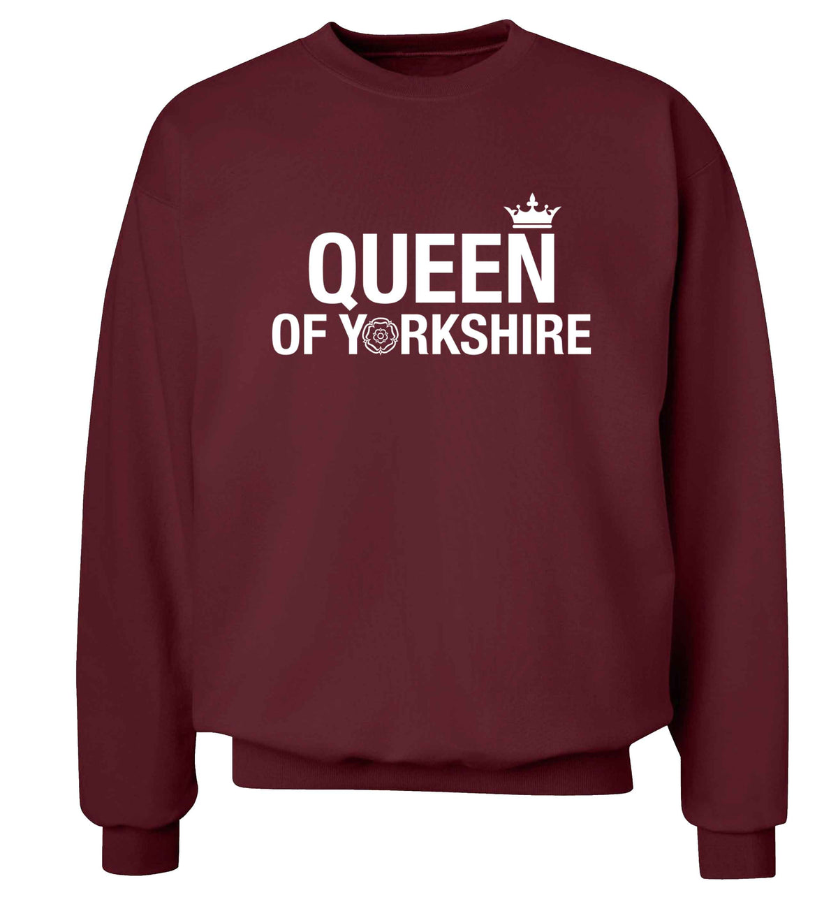 Queen of Yorkshire Adult's unisex maroon Sweater 2XL