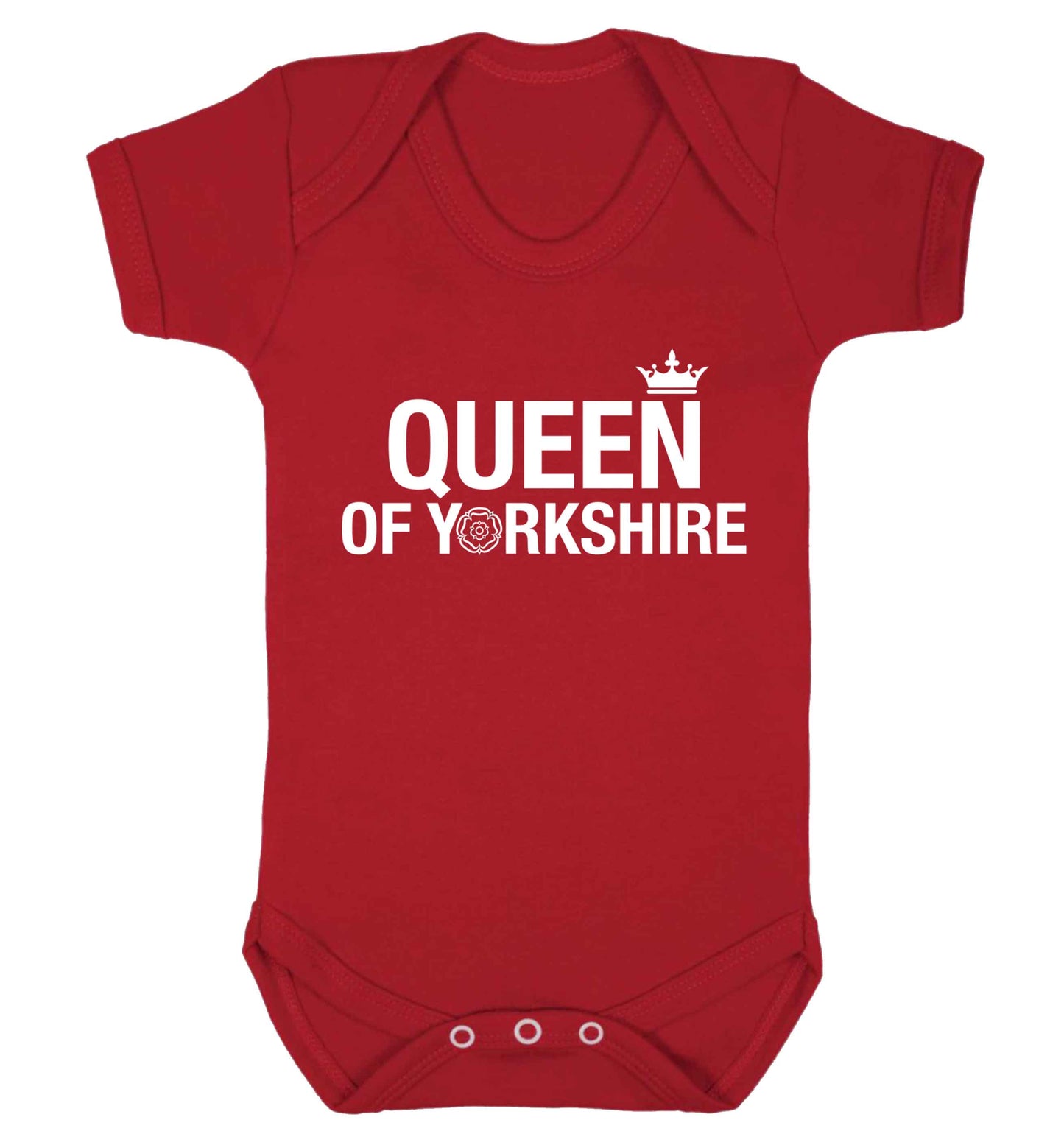 Queen of Yorkshire Baby Vest red 18-24 months