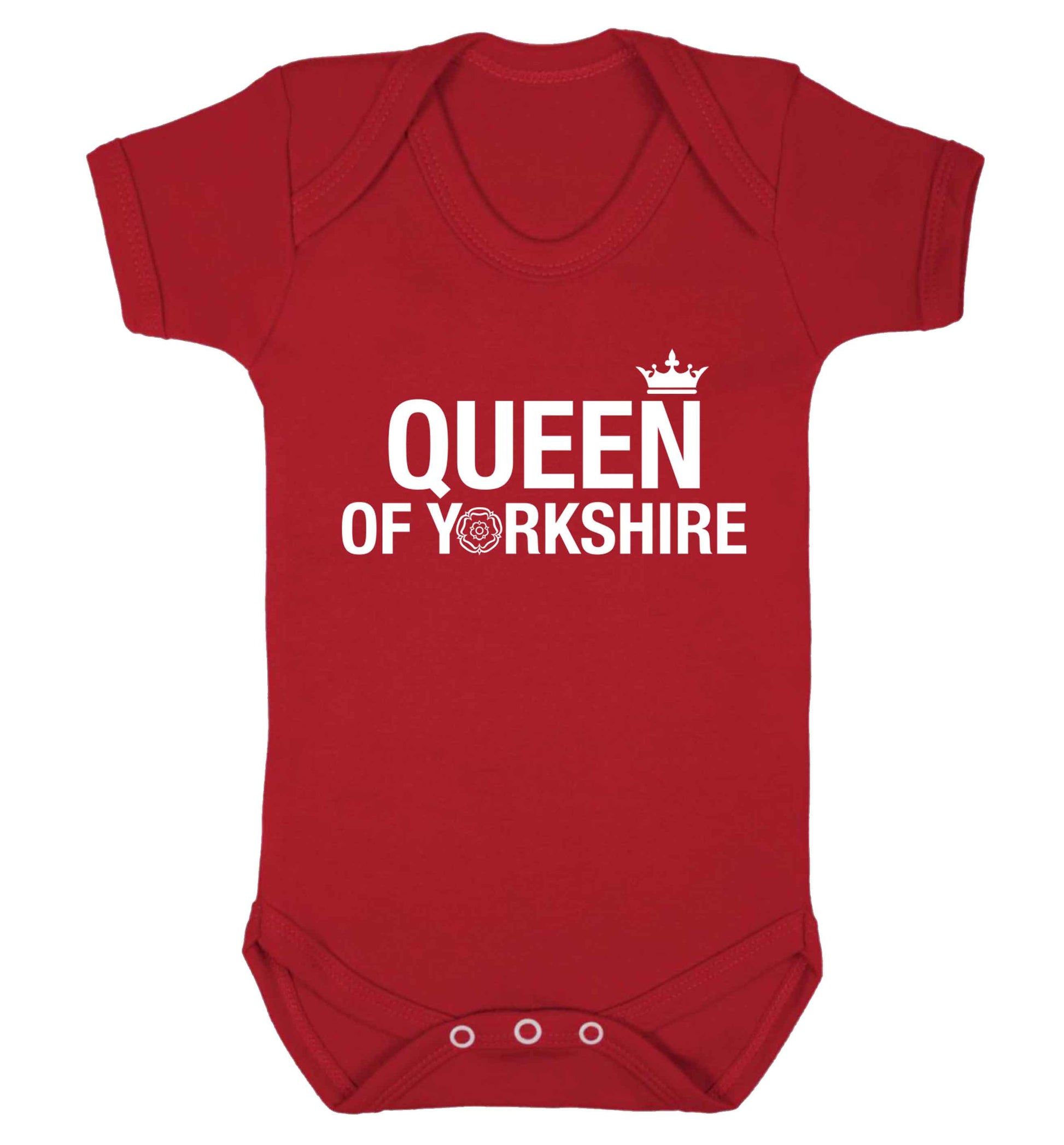 Queen of Yorkshire Baby Vest red 18-24 months