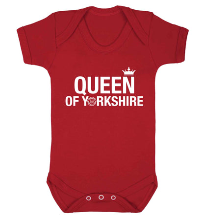 Queen of Yorkshire Baby Vest red 18-24 months