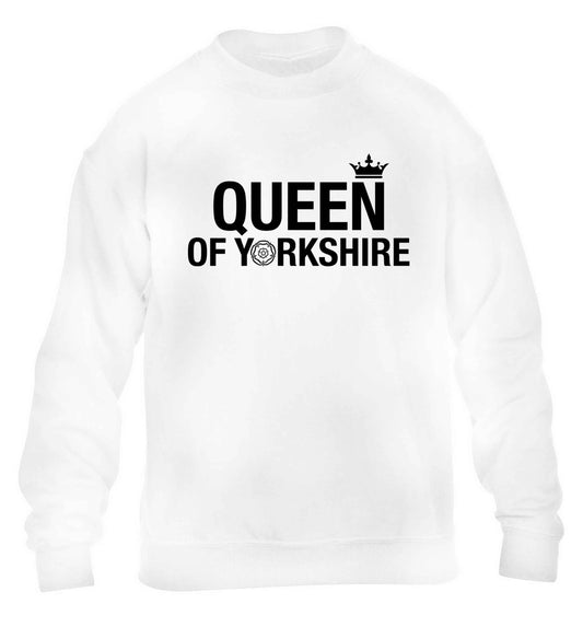 Queen of Yorkshire children's white sweater 12-13 Years