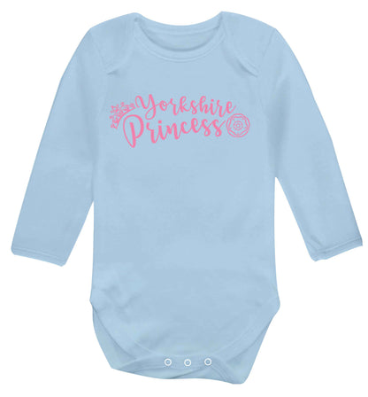 Yorkshire Princess Baby Vest long sleeved pale blue 6-12 months