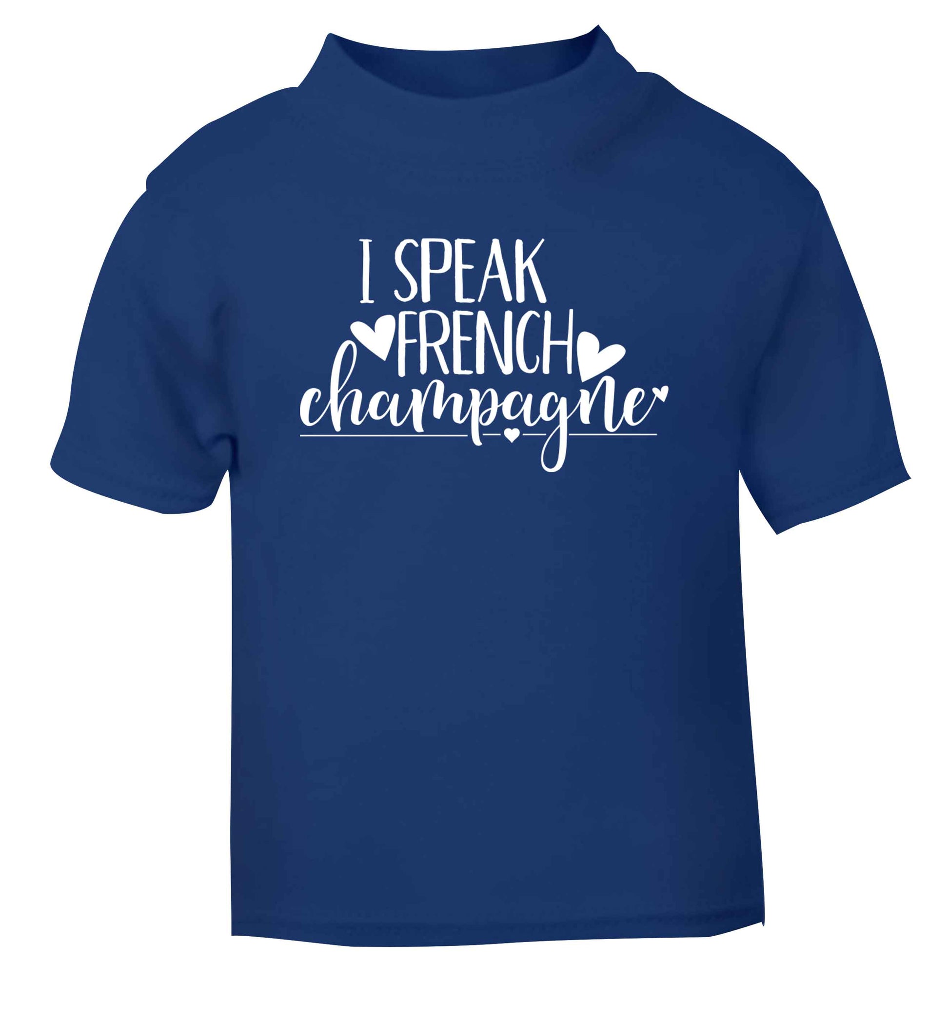 I speak french champagne blue Baby Toddler Tshirt 2 Years