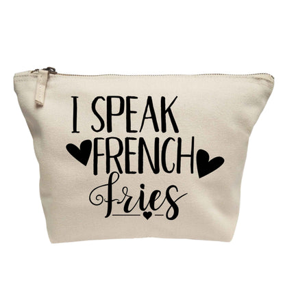 I speak French fries | makeup / wash bag