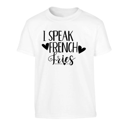 I speak French fries Children's white Tshirt 12-13 Years