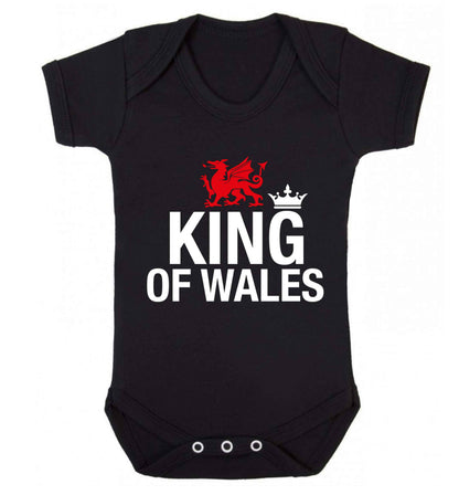 King of Wales Baby Vest black 18-24 months