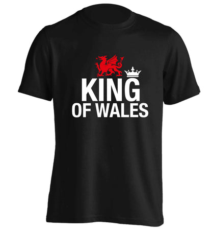 King of Wales adults unisex black Tshirt 2XL
