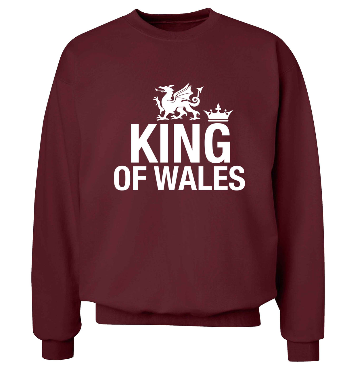 King of Wales Adult's unisex maroon Sweater 2XL