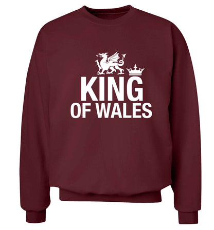 King of Wales Adult's unisex maroon Sweater 2XL