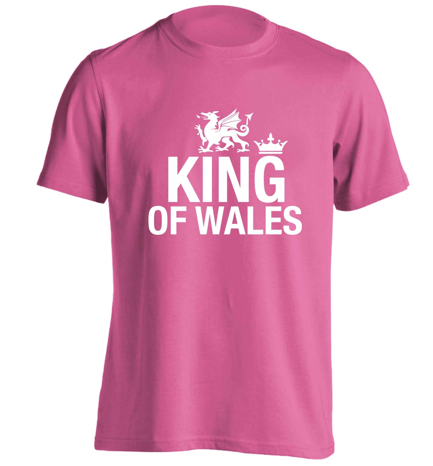 King of Wales adults unisex pink Tshirt 2XL