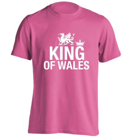 King of Wales adults unisex pink Tshirt 2XL