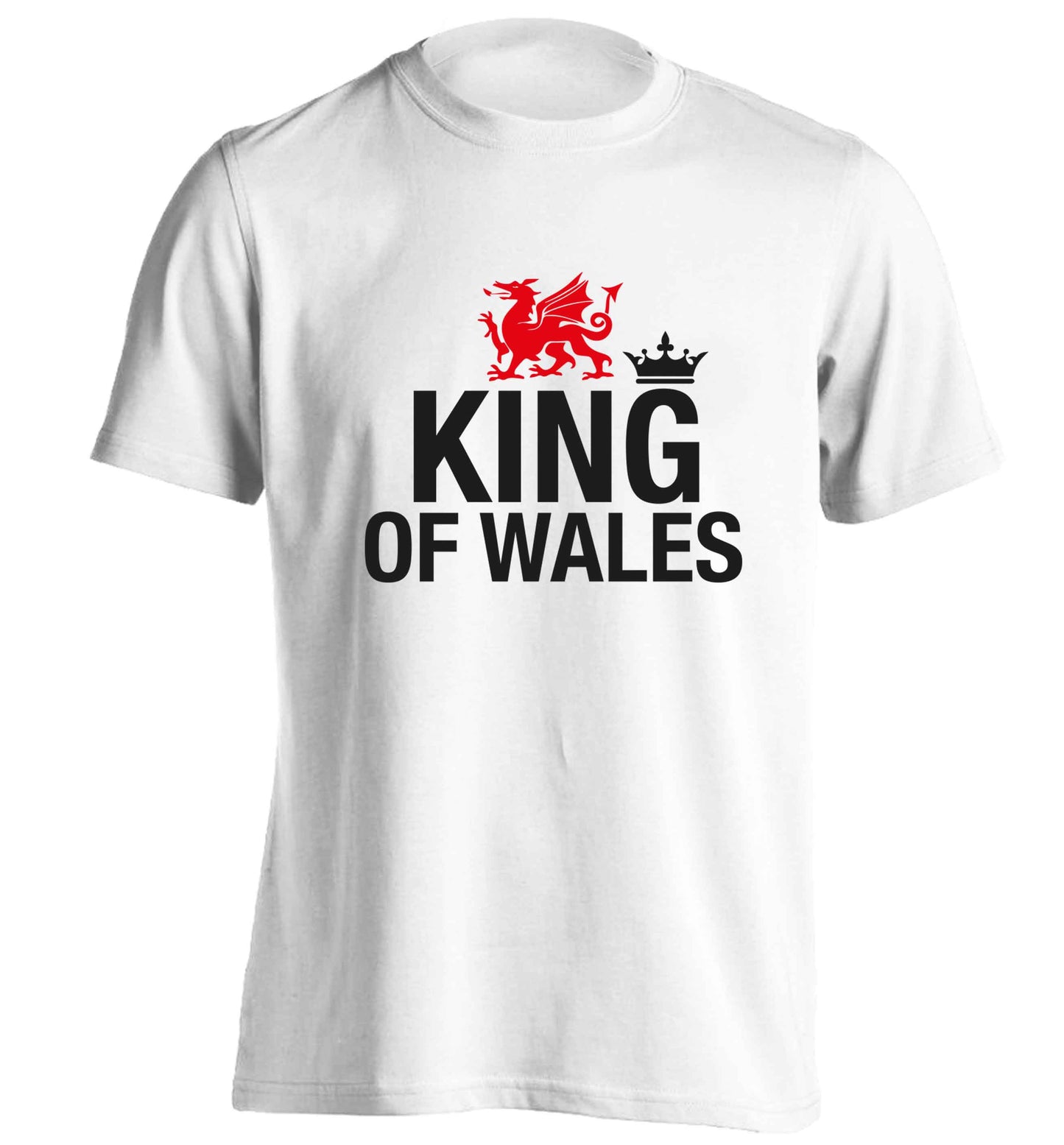 King of Wales adults unisex white Tshirt 2XL