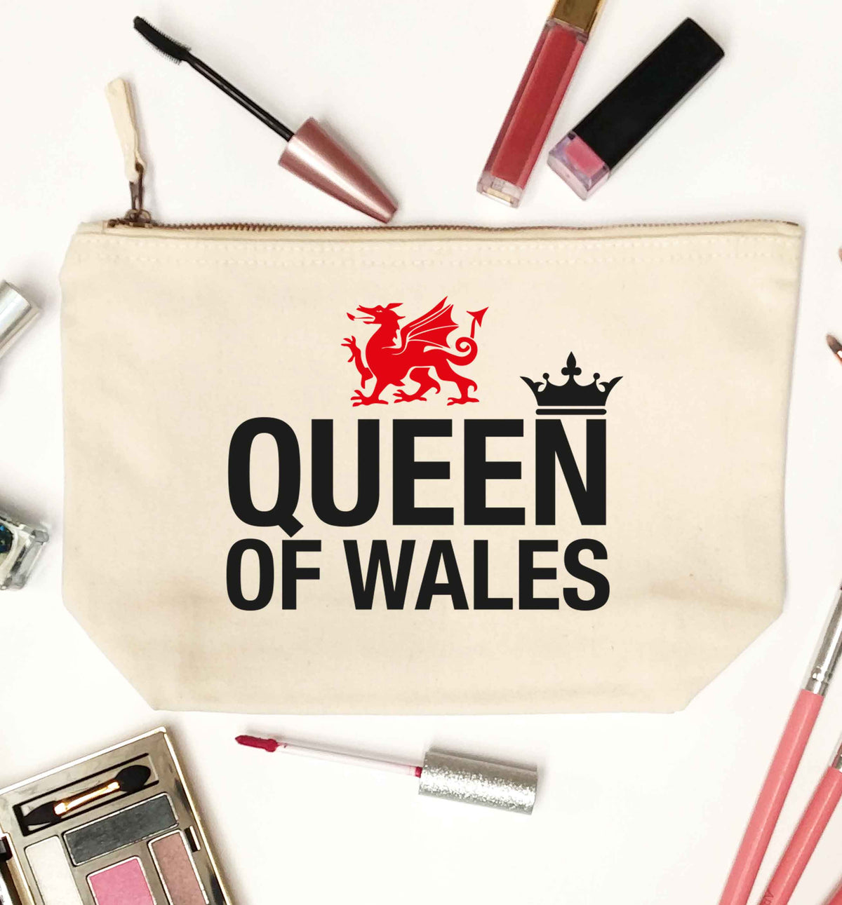 Queen of Wales natural makeup bag