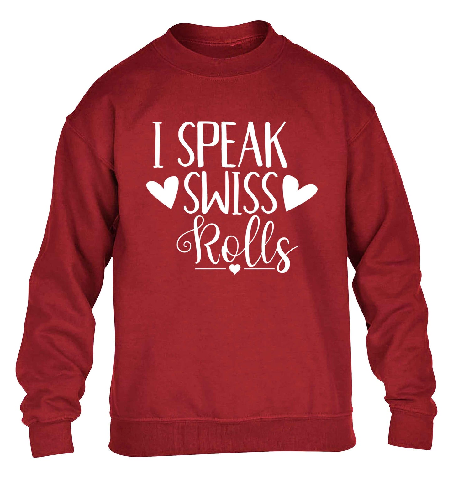 I speak swiss..rolls children's grey sweater 12-13 Years