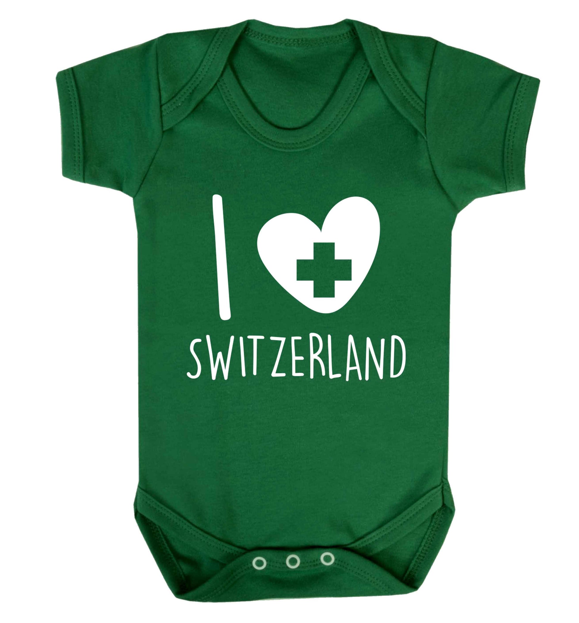 I love switzerland Baby Vest green 18-24 months