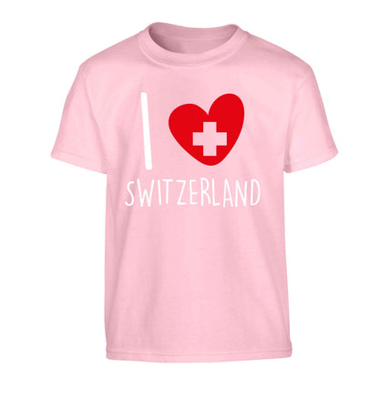 I love switzerland Children's light pink Tshirt 12-13 Years