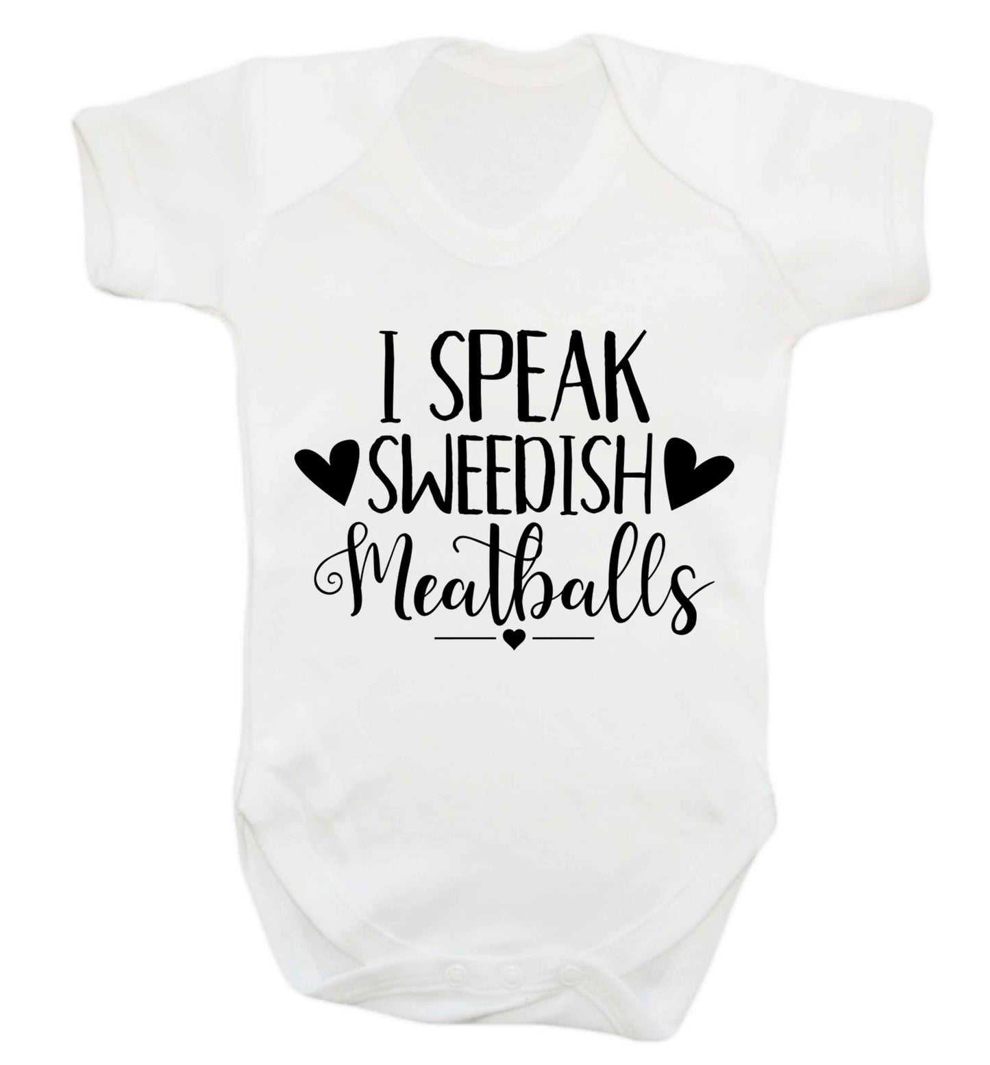 I speak sweedish...meatballs Baby Vest white 18-24 months