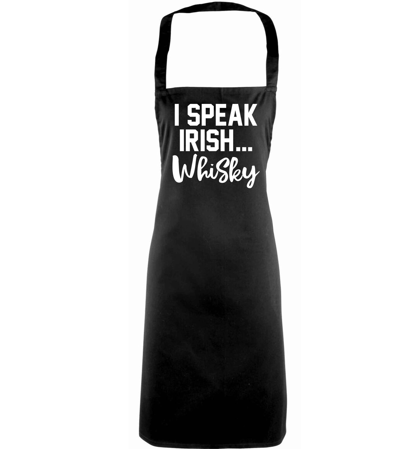 I speak Irish whisky adults black apron