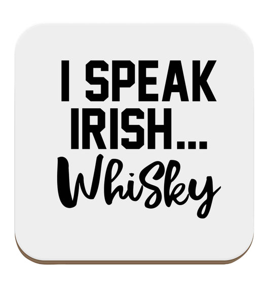 I speak Irish whisky set of four coasters