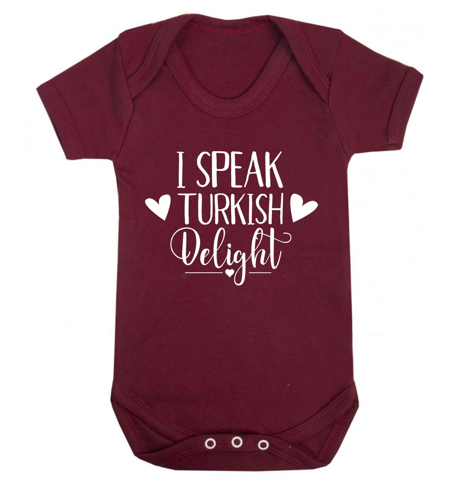 I speak turkish...delight Baby Vest maroon 18-24 months